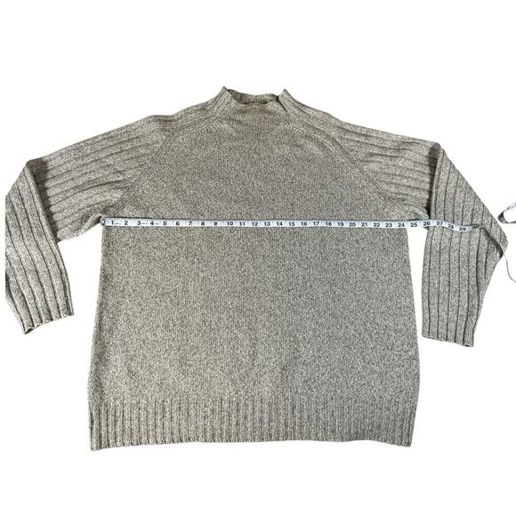 Point Of Italy Cashmere/ Wool Blend Mens High Neck Long Sleeve Light Gray Luxury - Picture 6 of 10
